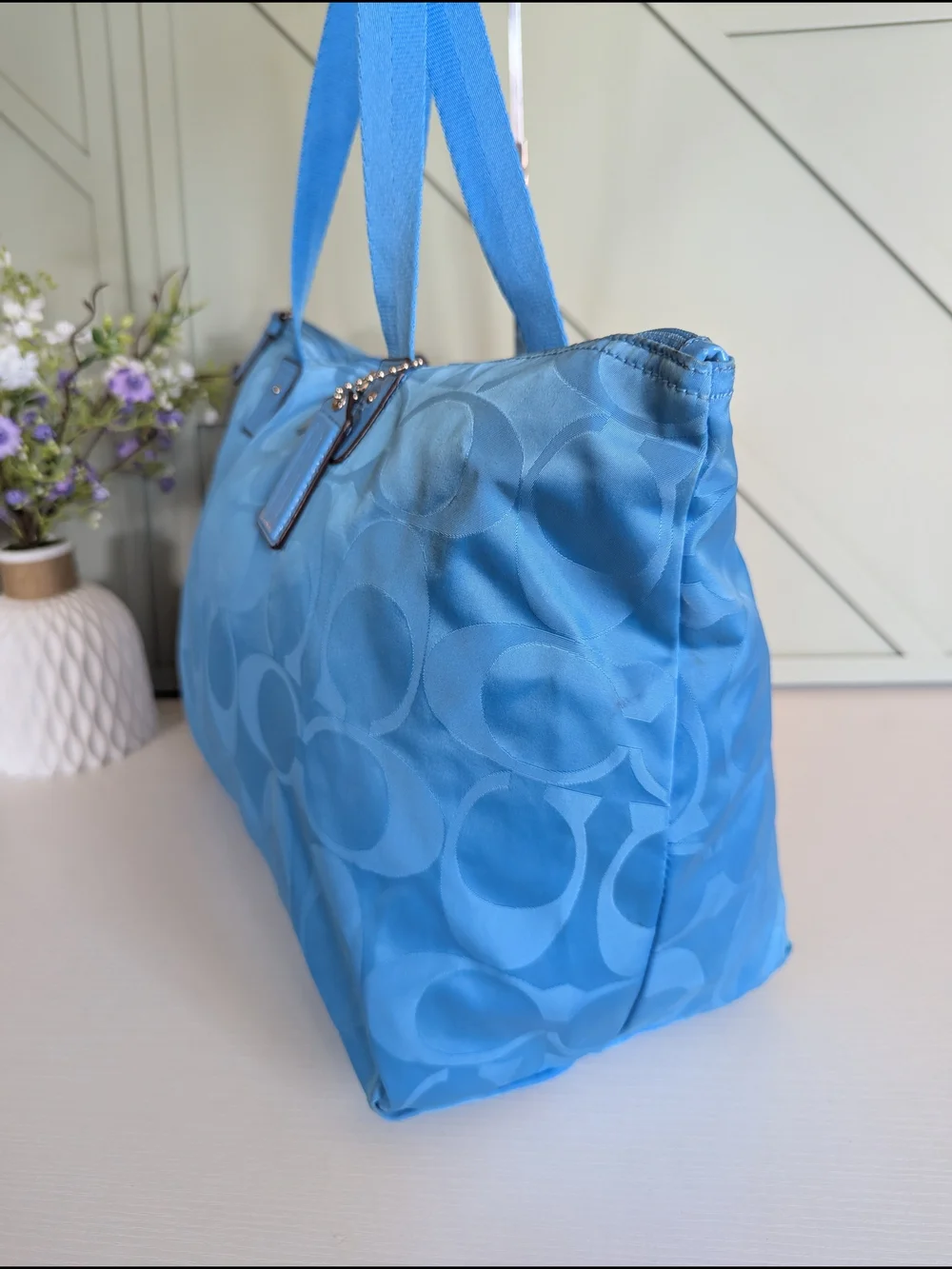 Coach Getaway Signature Nylon Packable Weekender Tote Bag